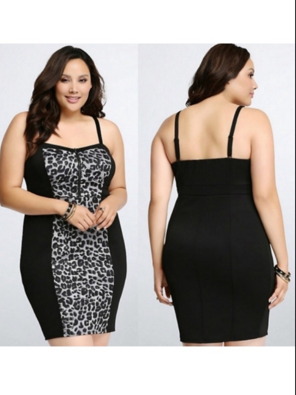 NWT torrid black leopard bodycon pinup girl dress